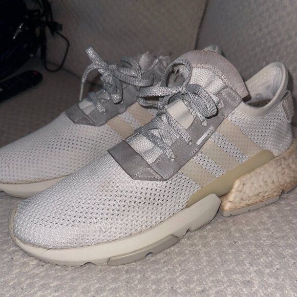 Adidas White and Cream Mesh Ultraboost - Slip On / Lace Up - Size 11 (US) - Picture 1 of 7